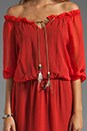 view 5 of 5 Off the Shoulder Dress in Orange Crush