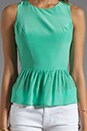 view 4 of 4 Open Back Peplum Top in Mint