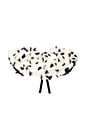 view 2 of 2 Faux Fur Long Haired Shoulder Collar in Spotted Black & White