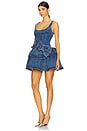 view 3 of 4 Devyn Saxe Blue Denim Ruffle Dress in Saxe Blue