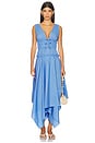 view 1 of 3 Zelie Cotton Poplin Dress in Cornflower Blue