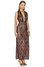 view 2 of 4 Leo Beaded Gown in Chocolate