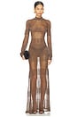 view 1 of 4 Josephine Ultra Fine Pointelle Gown in Copper