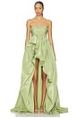 view 1 of 3 Evy Taffeta Gown in Sage Green