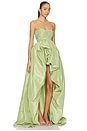 view 2 of 3 Evy Taffeta Gown in Sage Green