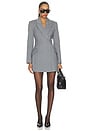 view 1 of 4 Zoe Blazer Dress in Grey & White