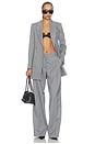 view 6 of 6 Zoe Blazer Dress in Grey & White