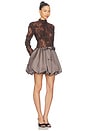 view 2 of 4 ROBE DE COCKTAIL EN DENTELLE JETTE  in Brown & Taupe