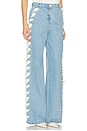 view 2 of 6 Lyd Laced Denim Trouser in Sky Blue Denim