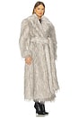 view 3 of 4 x REVOLVE Duke Faux Fur Coat in White & Grey