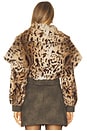 view 4 of 5 Valde Faux Fur Lynx Bomber Jacket in Tan & Brown