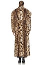 view 3 of 3 Kassel Faux Fur Lynx Long Coat in Tan & Brown
