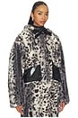 view 3 of 5 Hesse Faux Fur Leopard Jacket in Leopard Black & White