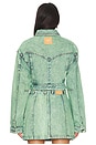 view 3 of 4 Cropped Mercer Jean Jacket in Sage Green