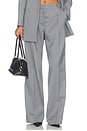 view 1 of 7 Rune Grey & White Pin Stripe Trousers in Grey & White