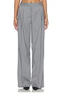 view 2 of 7 Rune Grey & White Pin Stripe Trousers in Grey & White