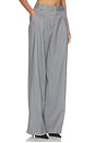 view 4 of 7 Rune Grey & White Pin Stripe Trousers in Grey & White