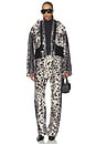 view 5 of 6 Barberini Fur Pant in Leopard Black & White