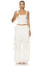 view 5 of 6 PANTALÓN CON TRABILLAS ODIN  in Cream