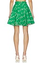 view 4 of 6 Kalle Bonded Guipure Lace Godet Skirt in Green