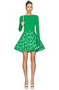 view 5 of 6 Kalle Bonded Guipure Lace Godet Skirt in Green