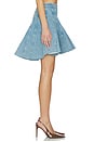 view 3 of 6 Kalle Denim Godet Skirt in Sky Blue Denim
