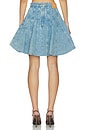 view 4 of 6 Kalle Denim Godet Skirt in Sky Blue Denim
