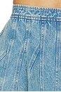 view 6 of 6 Kalle Denim Godet Skirt in Sky Blue Denim