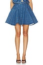 view 1 of 6 Kalle Godet Denim Skirt in Blue Denim
