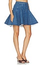 view 3 of 6 Kalle Godet Denim Skirt in Blue Denim