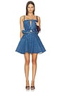 view 6 of 6 Kalle Godet Denim Skirt in Blue Denim