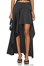 view 1 of 6 Alana Draped Satin Skirt in Black