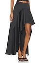 view 2 of 6 Alana Draped Satin Skirt in Black