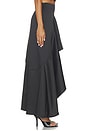 view 4 of 6 Alana Draped Satin Skirt in Black