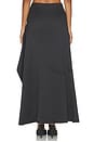 view 5 of 6 Alana Draped Satin Skirt in Black