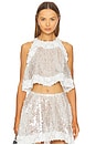 view 1 of 5 Lola Sequin Top in Pearl