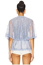 view 3 of 4 Leah Lace Top in Blue