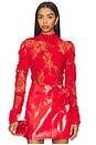 view 1 of 5 Freja Lace Top in Red