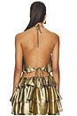 view 3 of 4 Bodil Ruffle Top in Metallic Gold