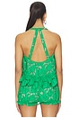 view 3 of 4 Mika Guipure Lace Halter Top in Green