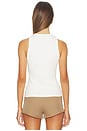 view 3 of 4 Camille Flower Tank in White