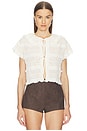 view 1 of 4 Audra Ruffled Tie Blouse in Cream