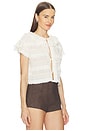 view 2 of 4 Audra Ruffled Tie Blouse in Cream