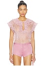 view 1 of 5 Este Ruffle Top in Rose Pink