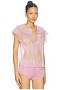 view 2 of 5 Este Ruffle Top in Rose Pink