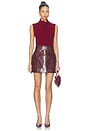 view 5 of 4 Giorgia Cashmere Wool Blend Sleeveless Tie Knit Top in Burgundy