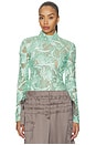 view 1 of 5 Freja Beaded Lace Top in Mint Green