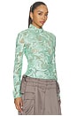 view 2 of 5 Freja Beaded Lace Top in Mint Green
