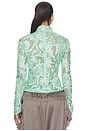 view 4 of 5 Freja Beaded Lace Top in Mint Green