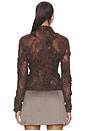 view 4 of 5 Freja Lace Top in Brown